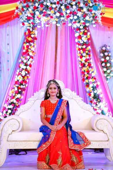 Celebrate your girl child with Half Saree Function Decoration | Hyderabad