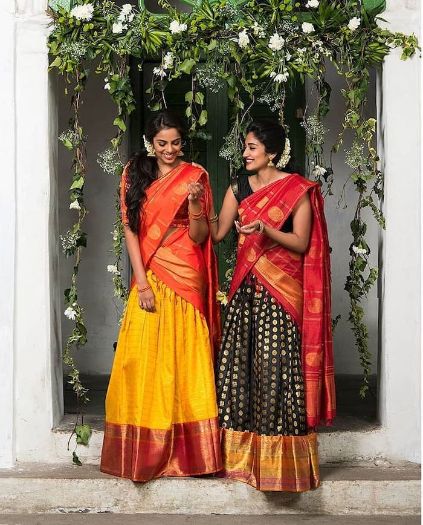 16 Silk Half Sarees That Caught Our Acute Attentions Shopzters