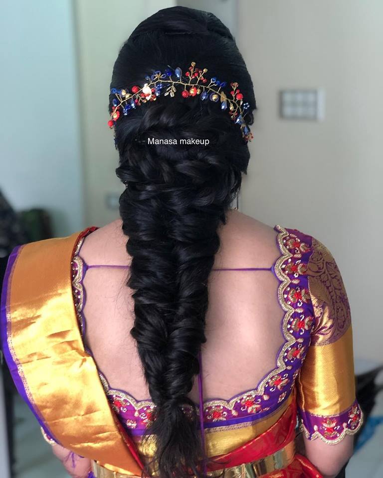 EASY French Braid Ponytail Hairstyle For Indian Wedding Occasion/ Indian  Party Heatless Hairstyles - YouTube