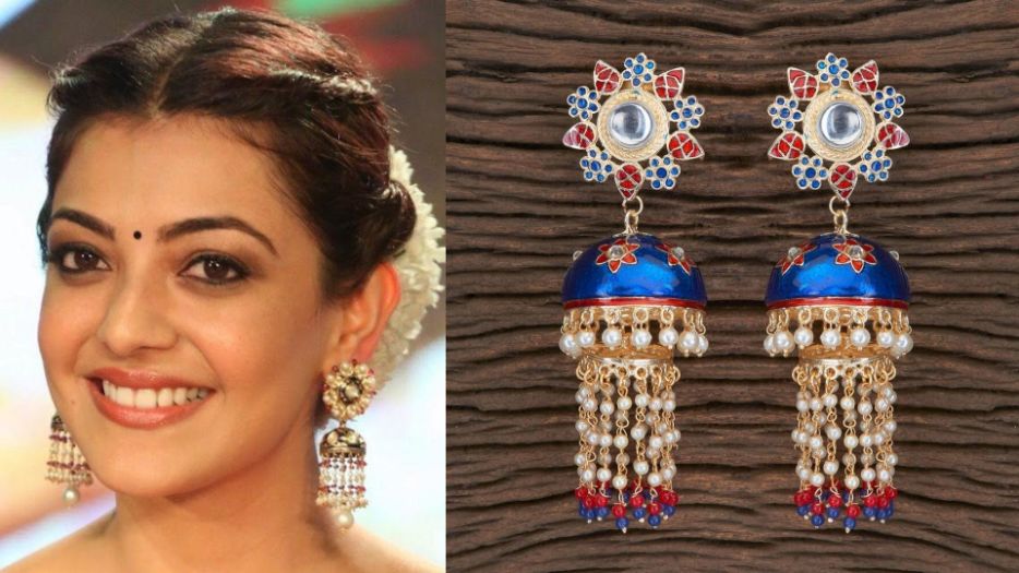 Buy Fida Wedding Ethnic Indian Classic Gold Pearl Chandbali Drop Earrings  For Women online