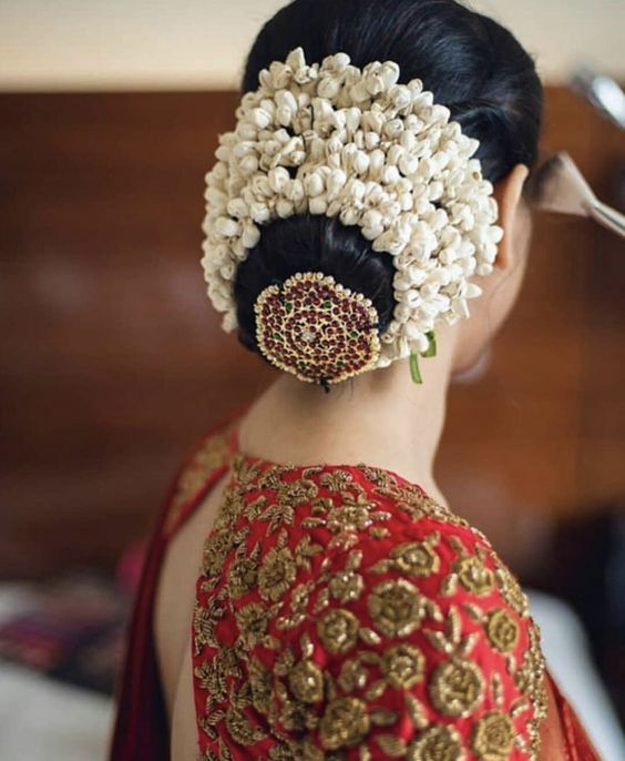 make up  Indian hairstyles Bridal hair buns Bun hairstyles