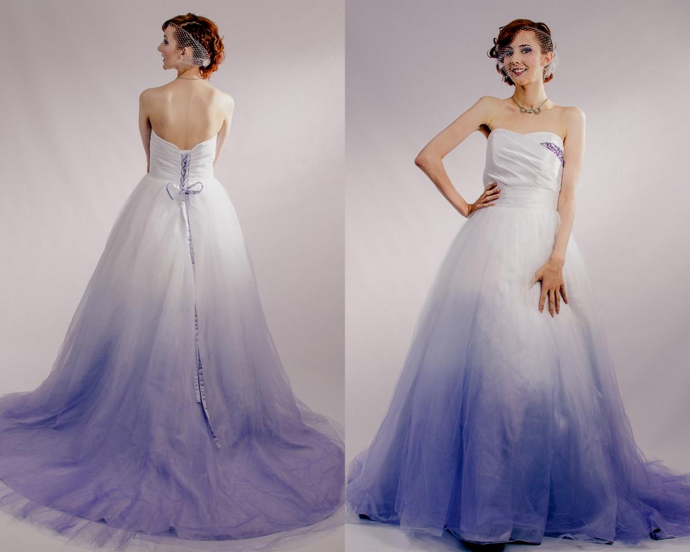 Dip-dyed, colorful wedding dresses are the new bridal trend