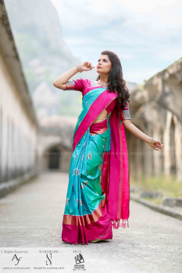 Makeup by Preeya - Professional Makeup Artist Bangalore - Mamtha rocking  her reception look with this pink saree and white blouse combination. When  I met her for the discussion meeting and saw