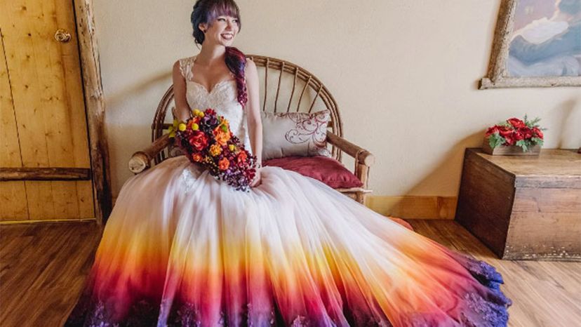 Dip dyed wedding dress