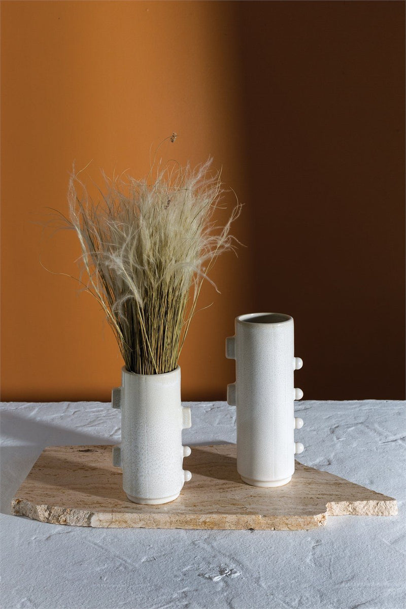 Lizzie Collection - Sculptural White Ceramic Pot and Vases – Winnoby