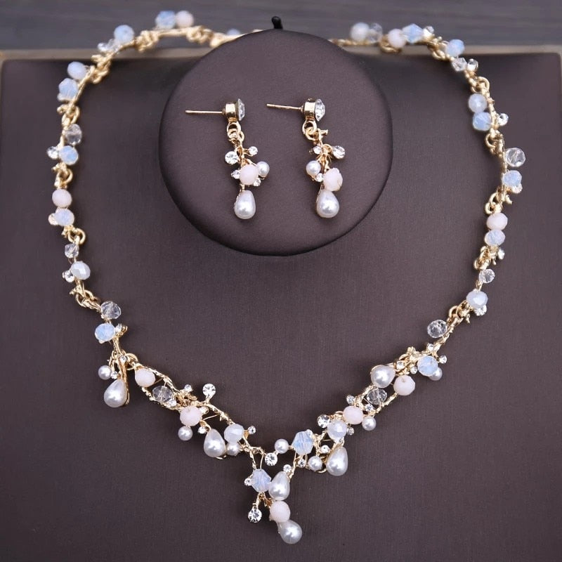 Luxury Crystal, Pearls & Butterflies Bridal Jewelry Sets – A Lark And A ...