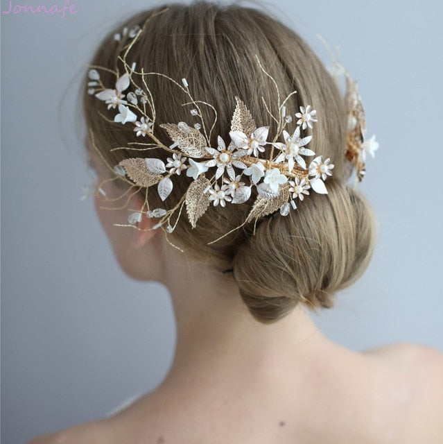 floral hair clips wedding