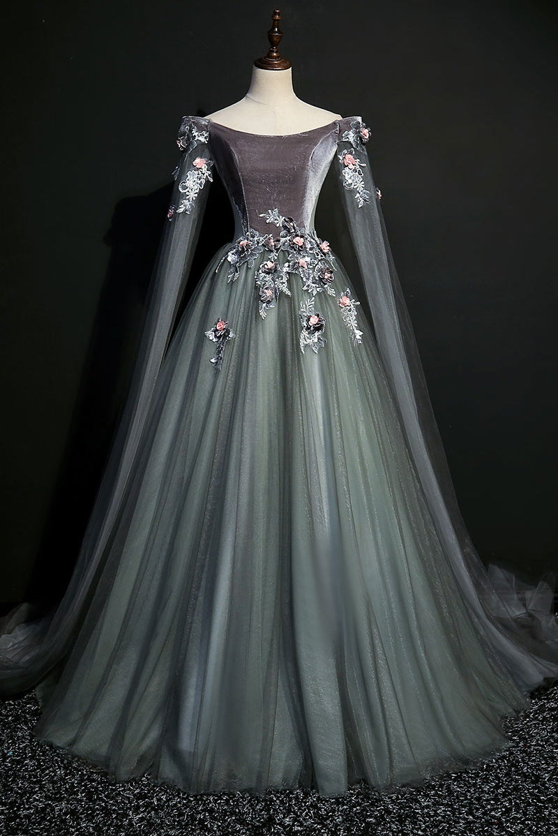 Dark Grey 18th Century Inspired Rococo Gown A Lark And A