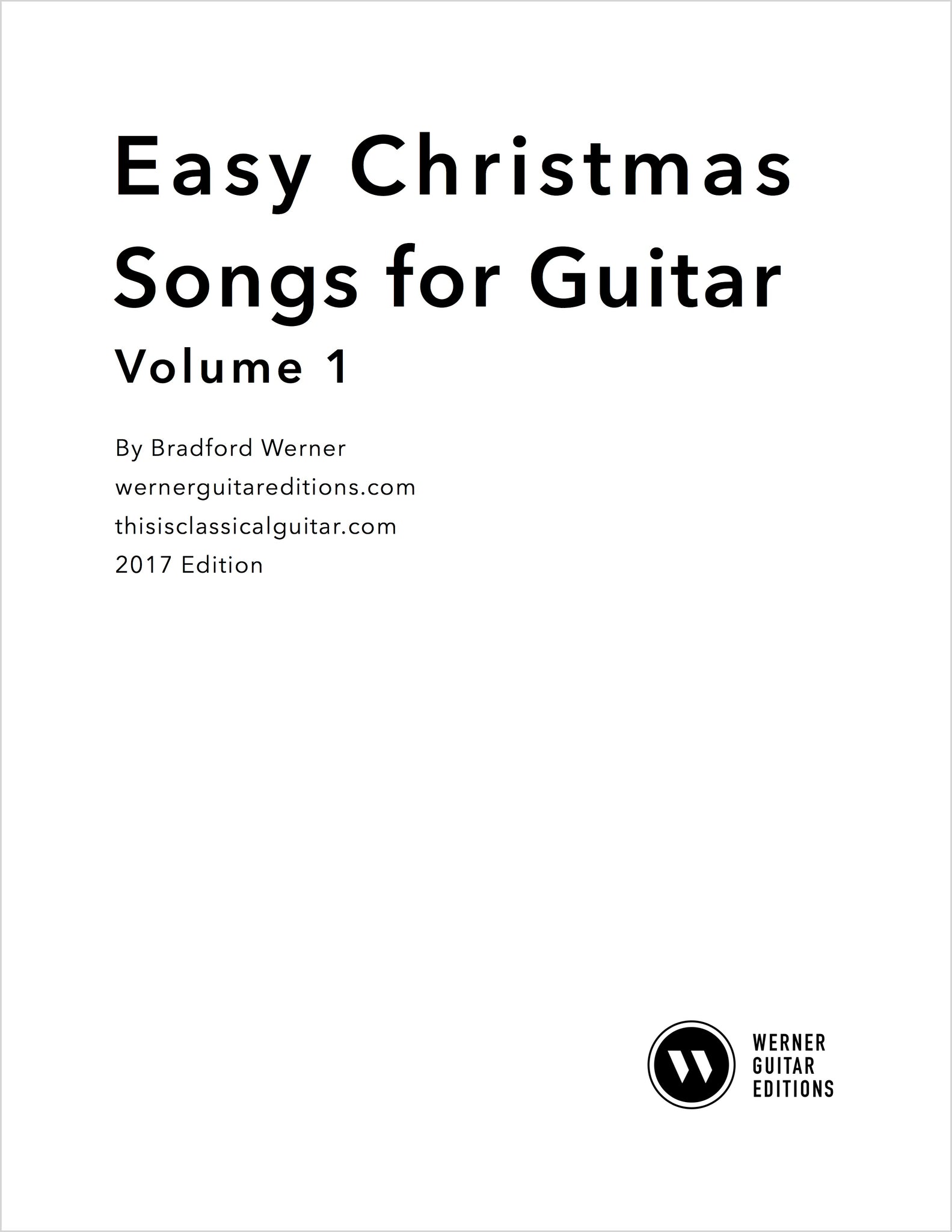 Easy Christmas Songs for Guitar Vol. 1 (PDF) Werner Guitar Editions