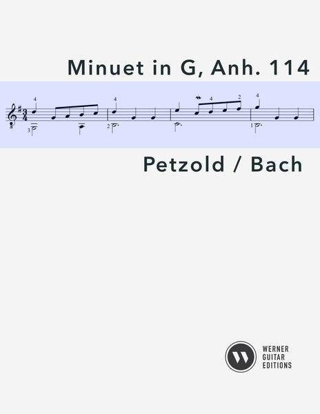 minuet in g guitar