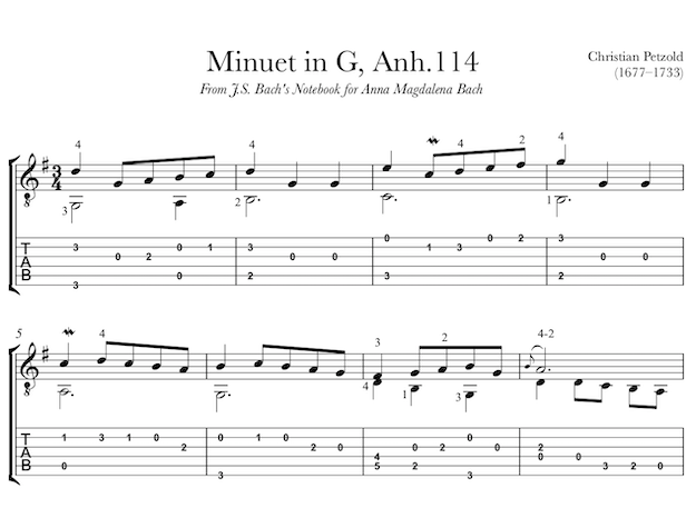 easy bach pieces for guitar pdf