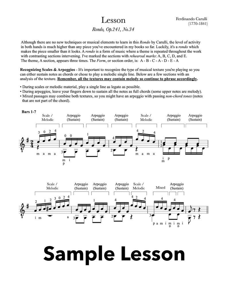 standard classical guitar repertoire