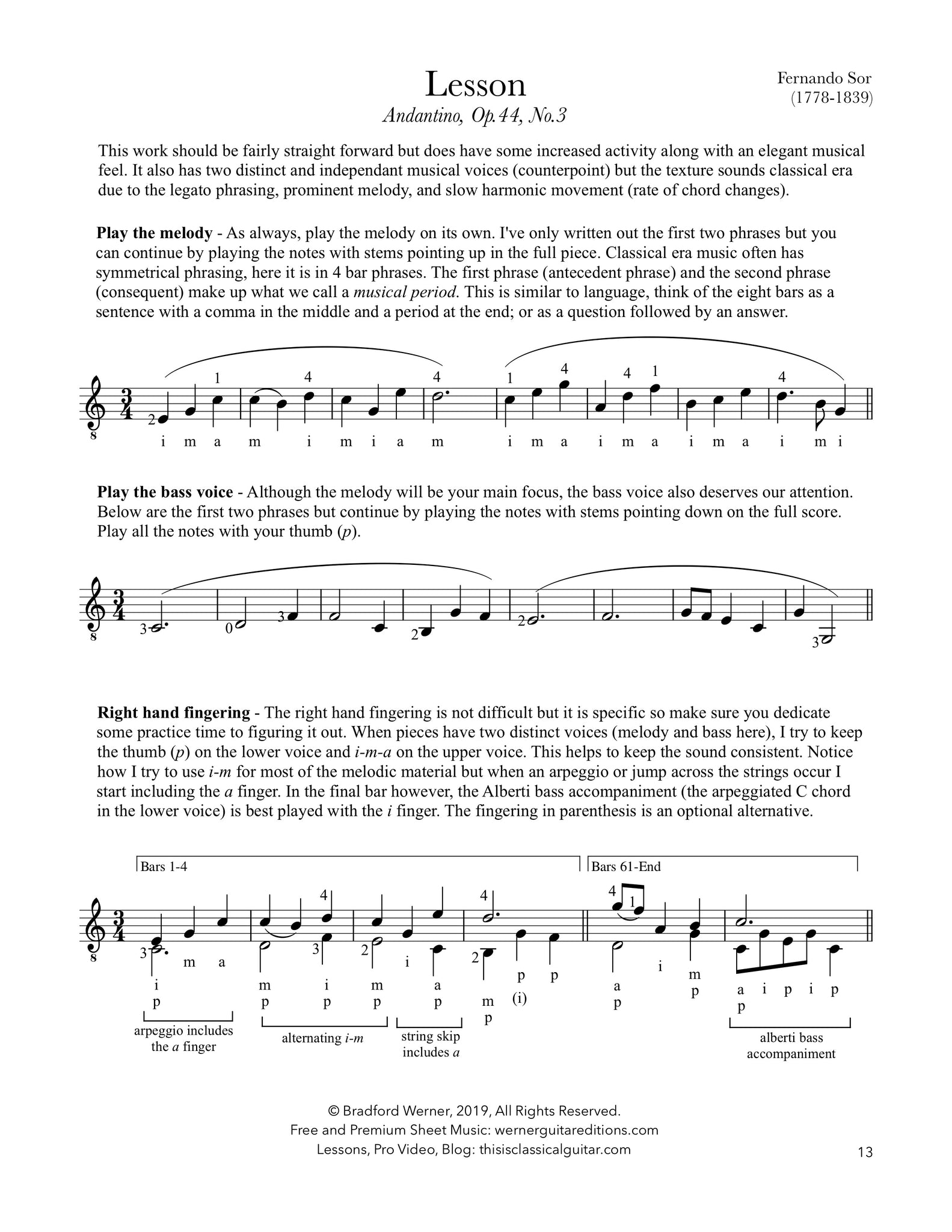 classical guitar repertoire by difficulty