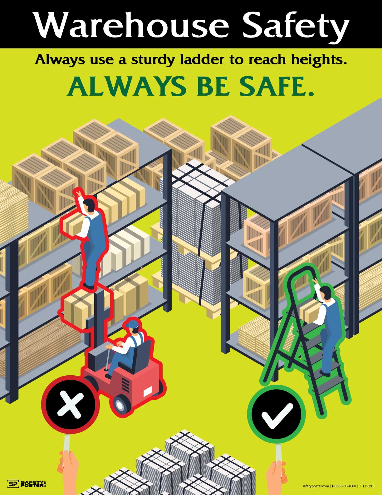 Warehouse Safety (Yellow) - Safety Poster