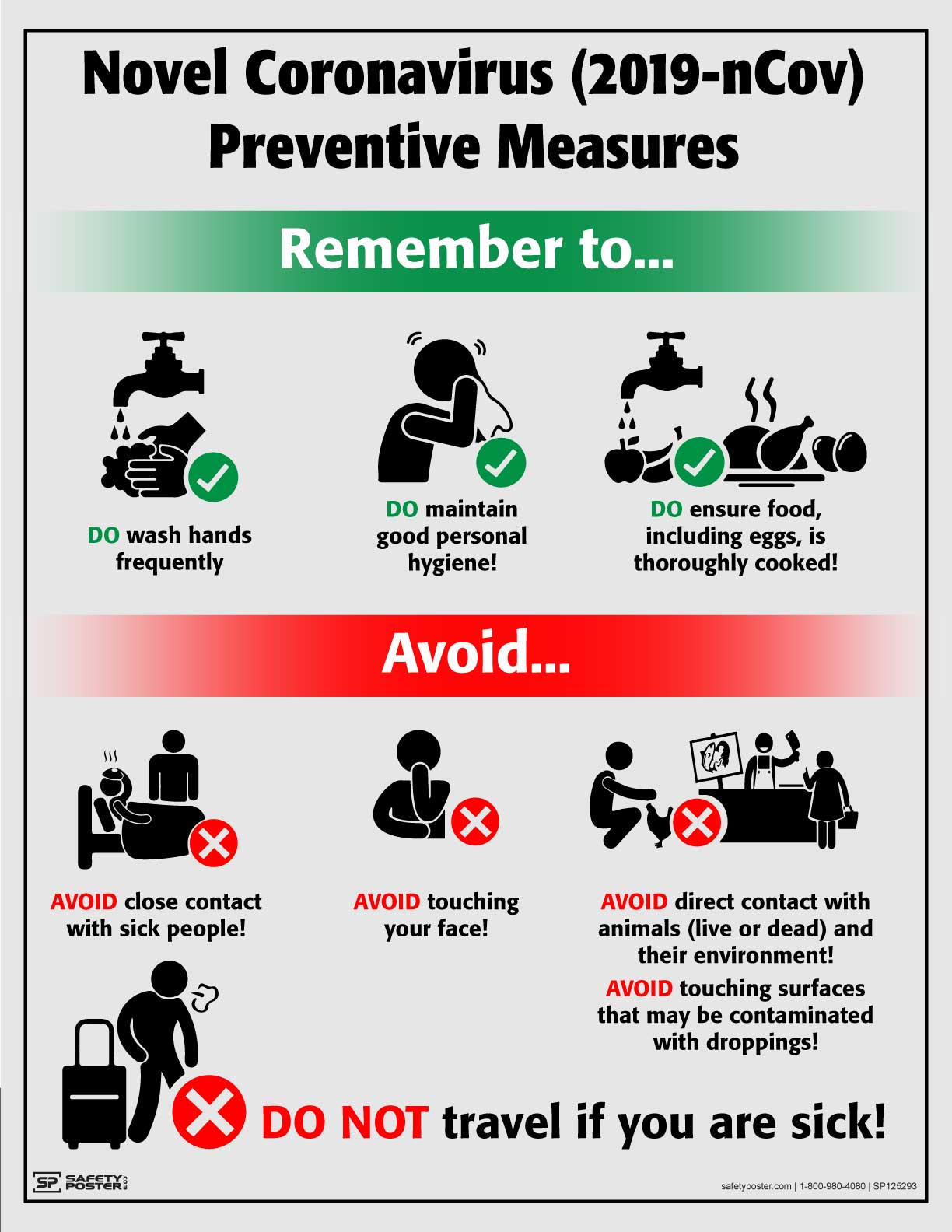 Coronavirus Preventive Measures - Safety Poster