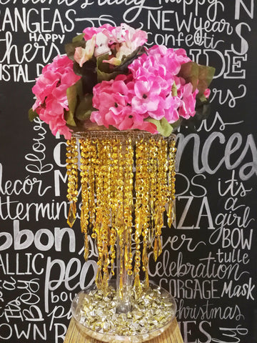Xxxx School Girl Do Co - Gold Chandelier with Hydrangea Centerpieces for Wedding, Mis Quince, B