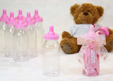 pink baby bottle favors