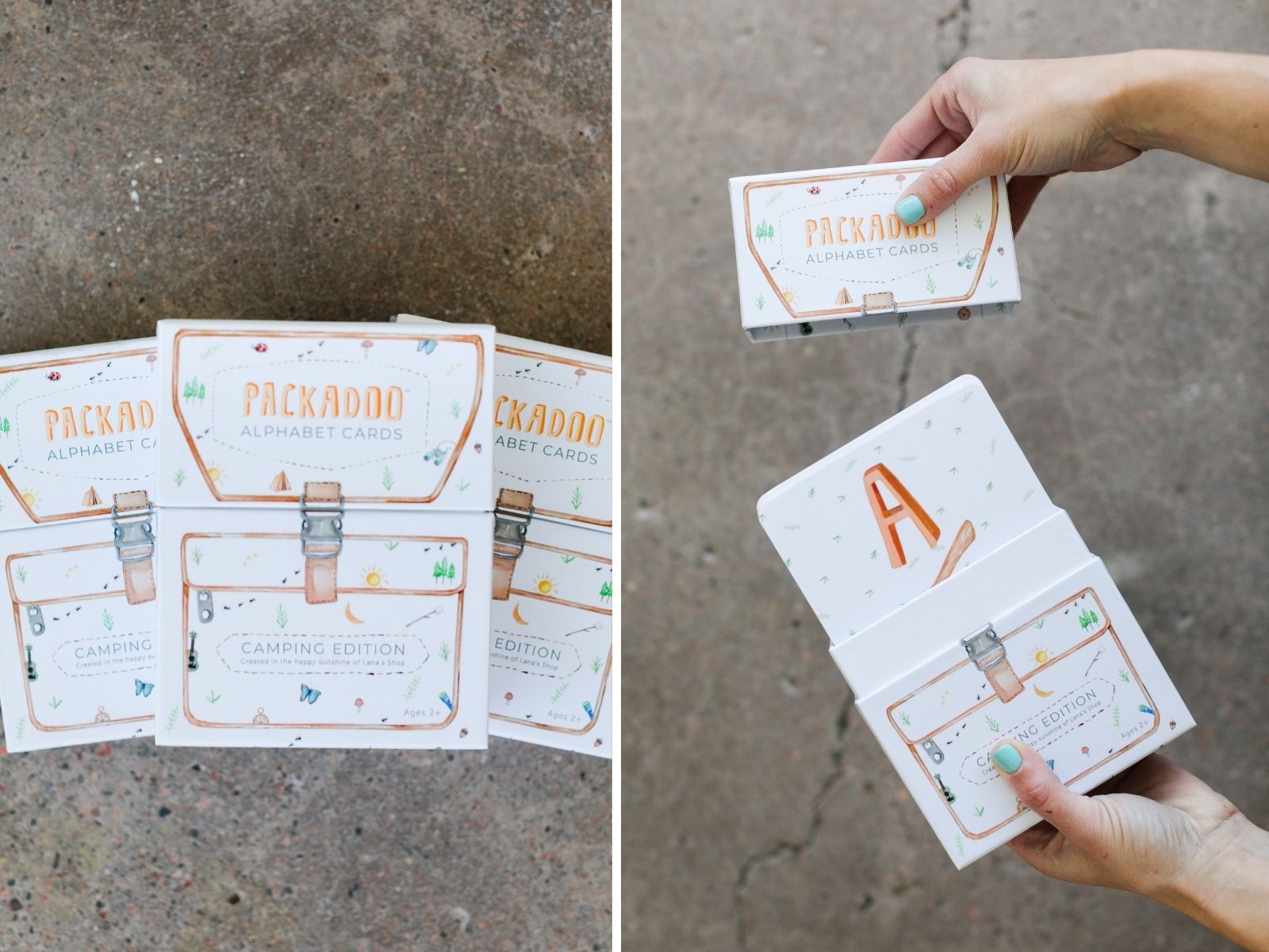 camping alphabet flashcards 