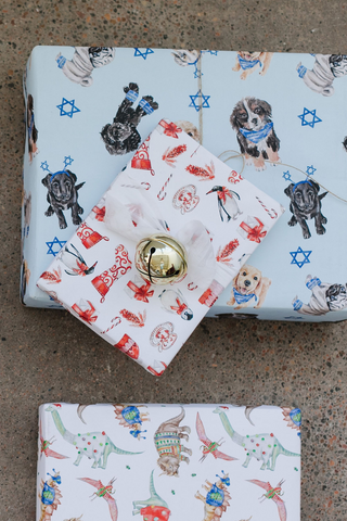 Hanukkah wrapping paper