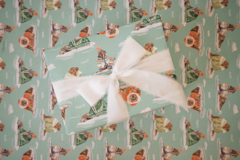 christmas walrus wrapping paper