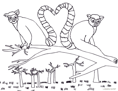 safari animal coloring pages – lana's shop