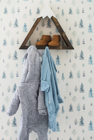 forest trees wallpaper perfect for mountain themed nurseries