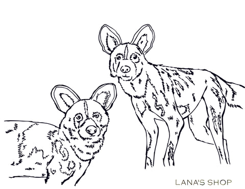 safari animal coloring pages – lana's shop