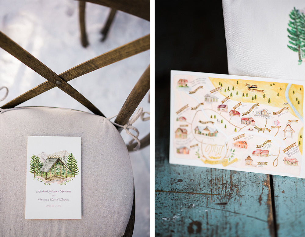 Magical Wintery Wedding illustrated by Lana's Shop