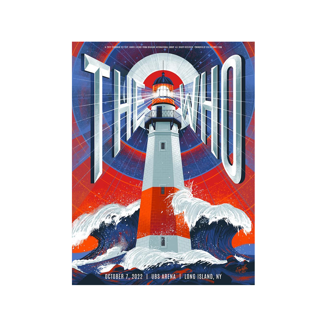 THE WHO HITS BACK! Long Island Tour Poster The Who Official Store