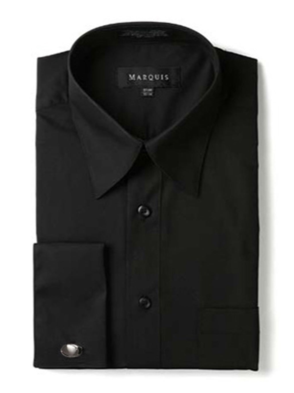 Men's Textured Slim Fit French Cuff Lay down Cotton Tuxedo Shirt