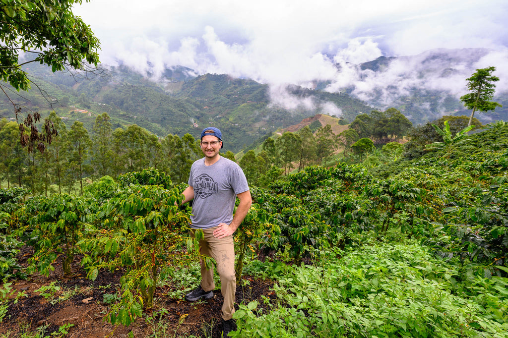 Jeremiah Kane in Colombia at the coffee farm