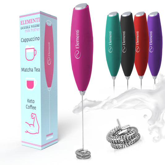 Pink Milk Frother with Logo