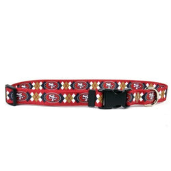 SF 49ers dog collar handmade adjustable buckle collar 5/8 wide or lea