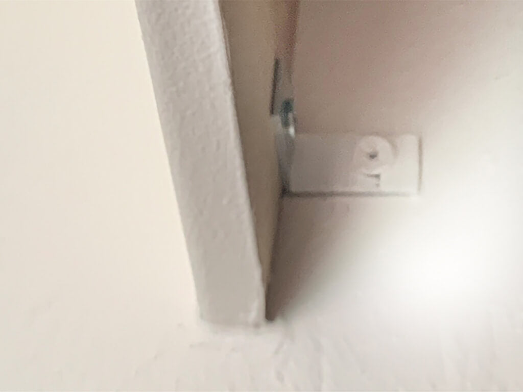 Mid-century modern bedroom makeover LED strip light end bracket