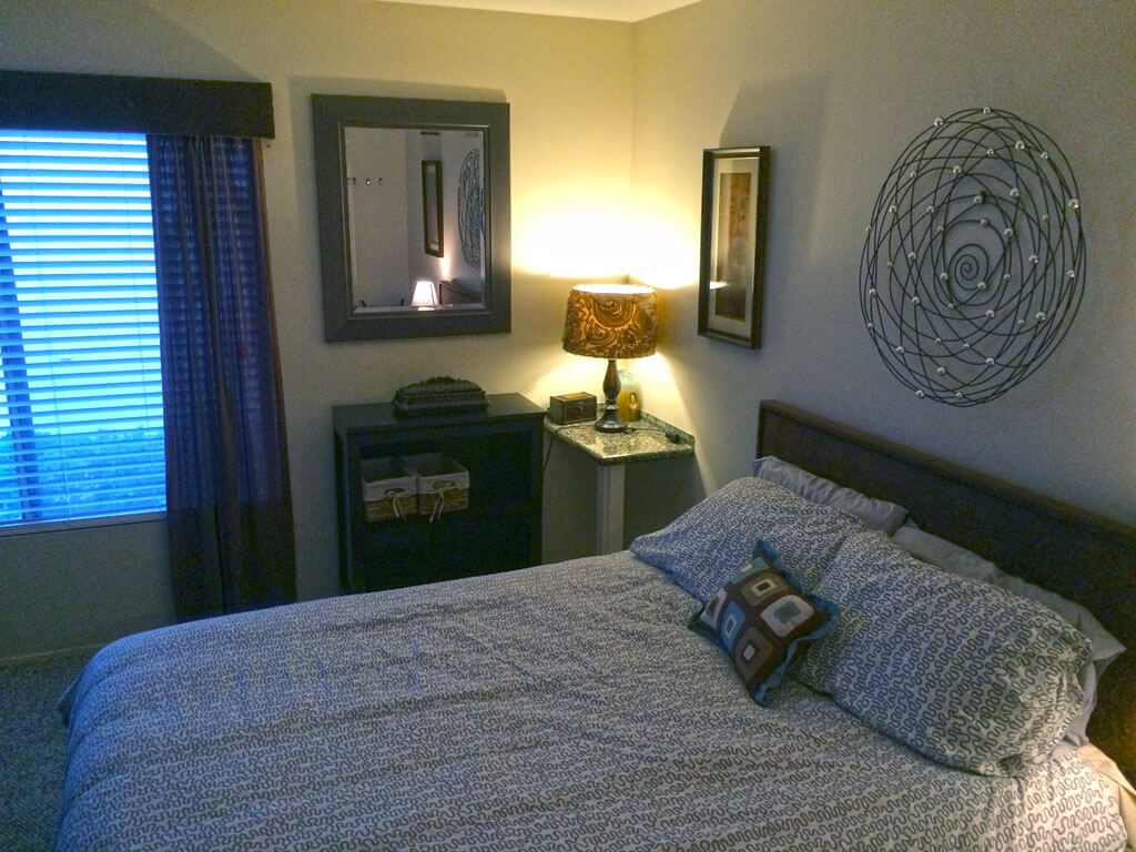Mid-century modern bedroom makeover original room