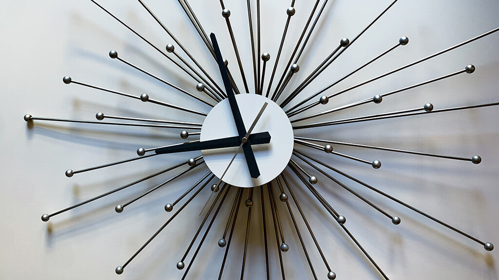 Mid-century modern diy clock final result
