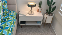 Quick DIY hack to transform an IKEA storage unit into a mid-century inexpensive night stand