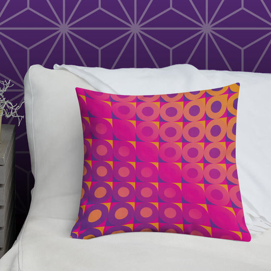 Mid Century Throw Pillow Cover, 18x18 Inch, Purple, Set of 6 Cushion Covers  Cases, Abstract Modern Geometric Decor – GoJeek