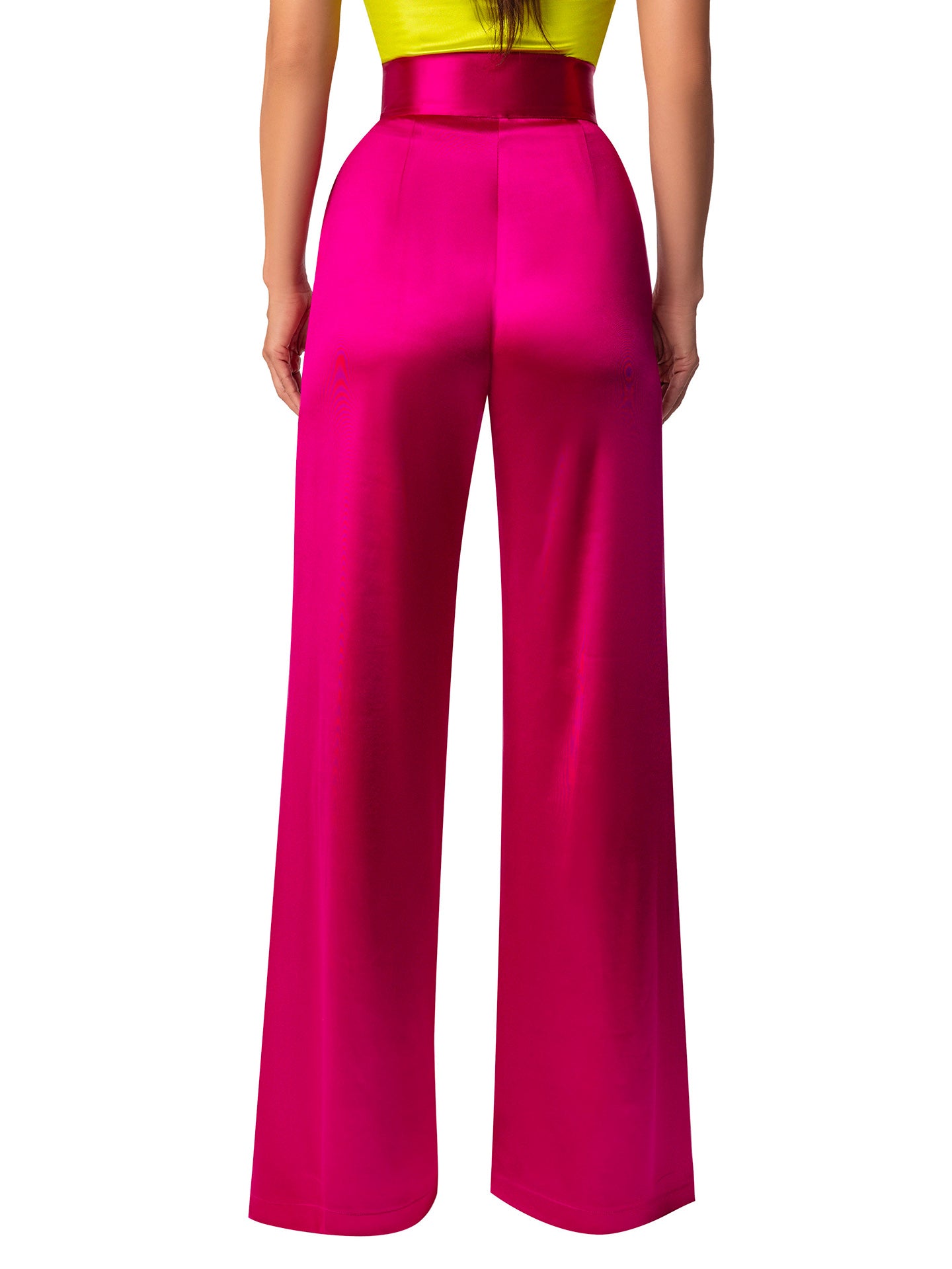 sapphire red stretch knit pants