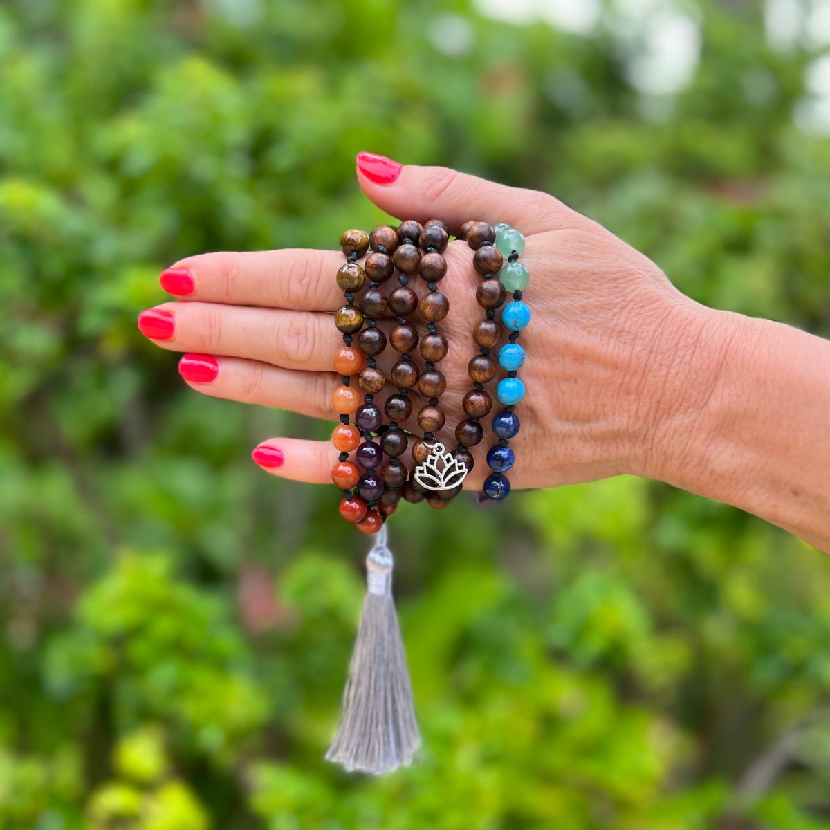 108 Mala Beads Bracelet Mala Prayer Beads Necklace for Men Women Mala  Meditation Beads Wenge Wood
