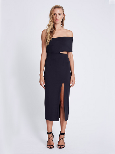 Maurie and eve black one hot sale shoulder dress