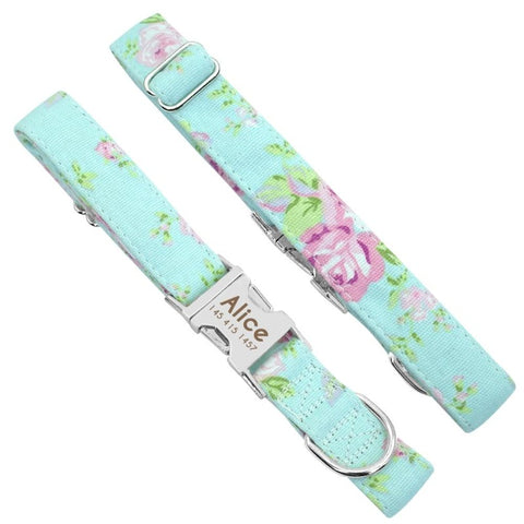 Personalized Nylon Dog Collar – Twin Dogs