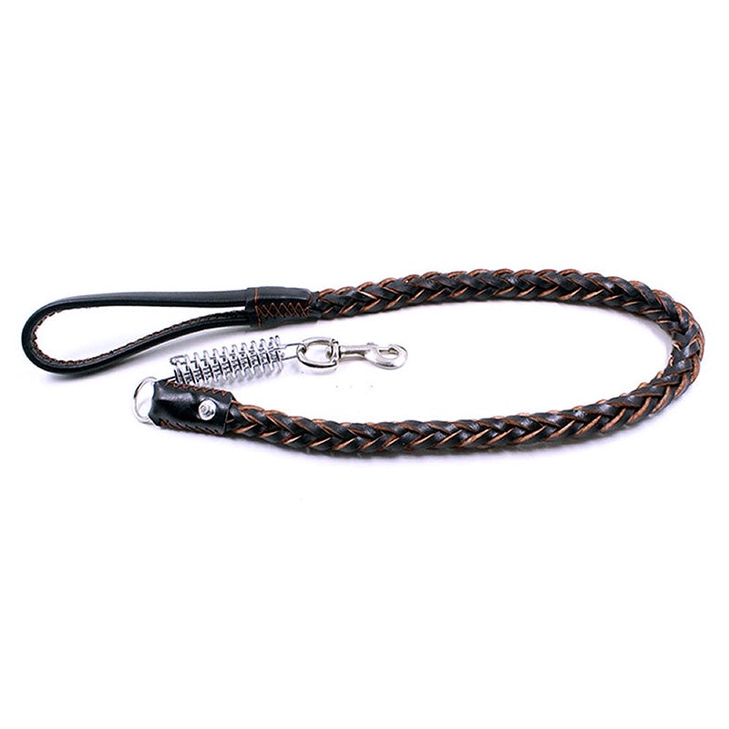1 Heavy duty genuine leather leash for large dogs