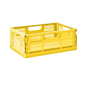 Modern Folding Crate - Yellow Large - bamobam
