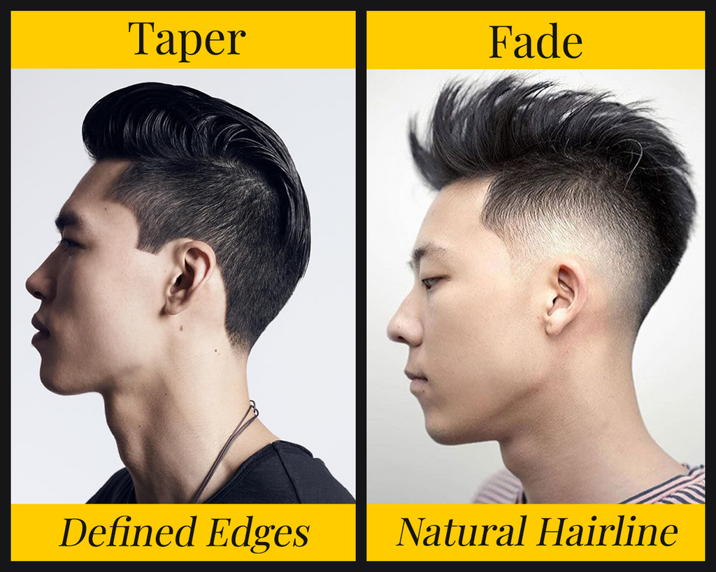 taper vs fade hairstyle comparison