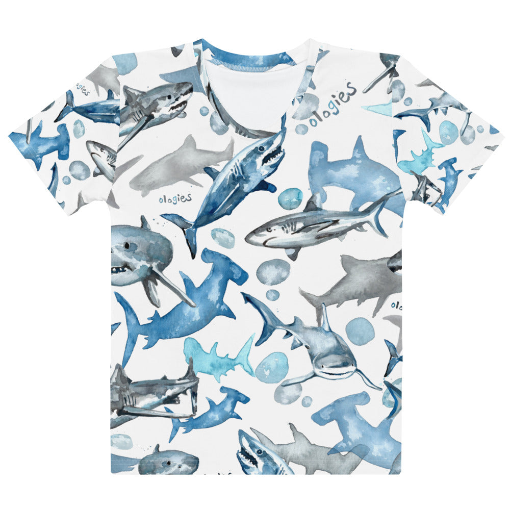 Selachimorphology (Sharks) All Over Print Shirt (Womens) – Ologies