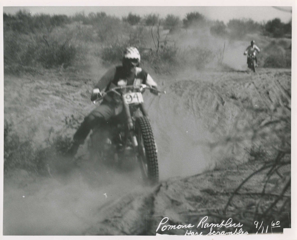 Eddie Mulder at Pomona on a Triumph Motorcycle