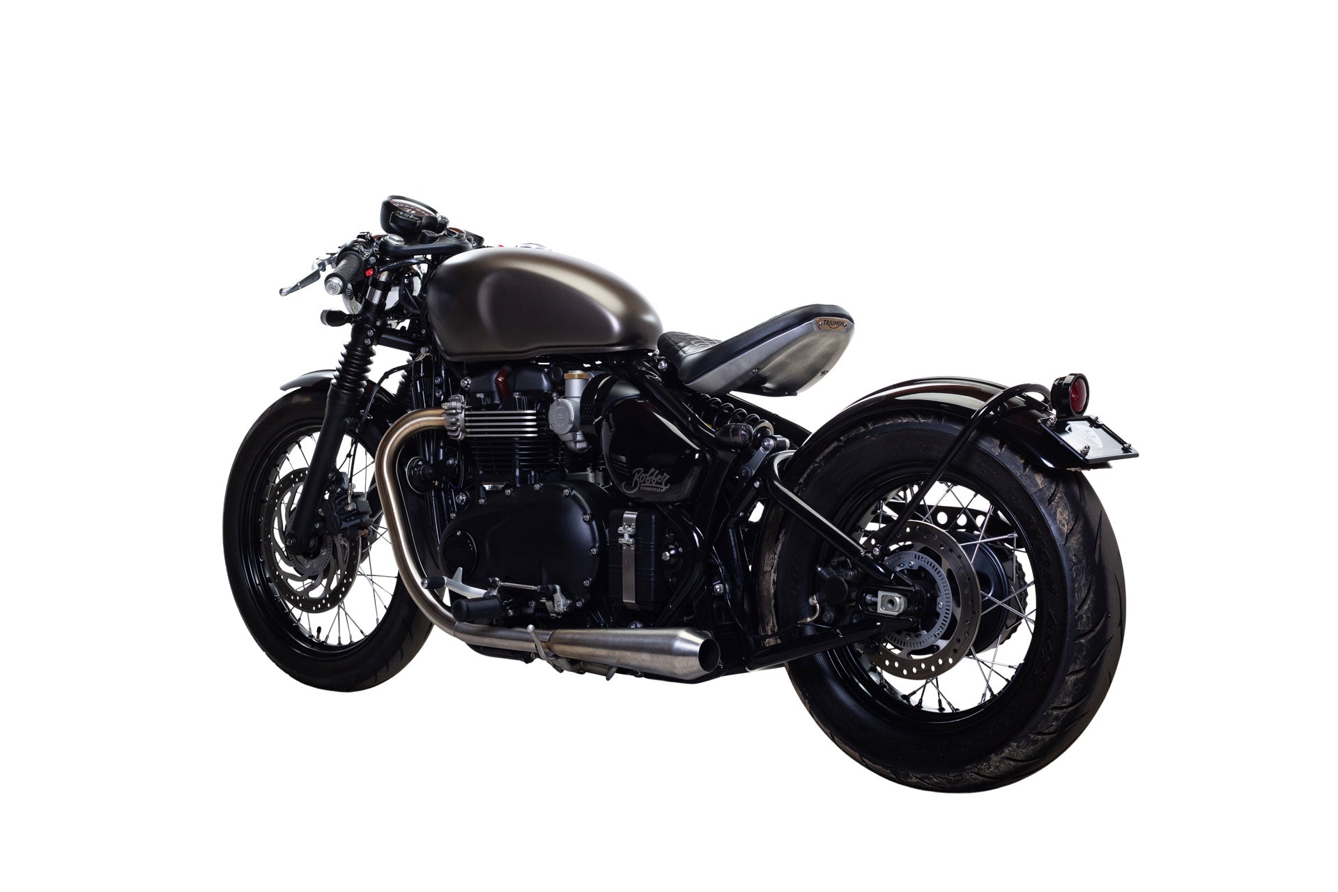 Triumph Bonneville Bobber Custom Clip Ons Cafe Racer 7