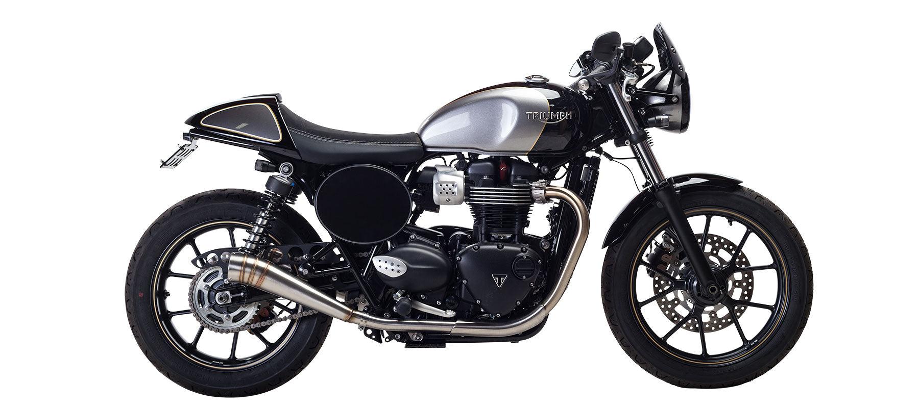 GP Slip On Exhaust for Triumph Street Cup by British Customs