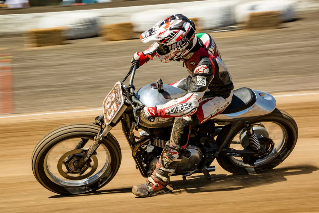 Jamie Robinson wheels and waves flat track racing the Tribute